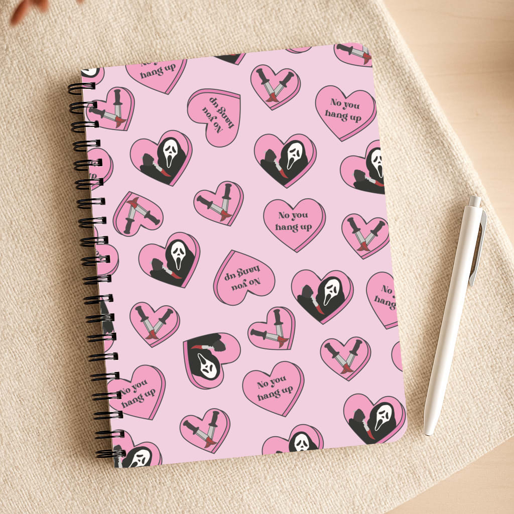 No You Hang Up Love Hearts Notepad