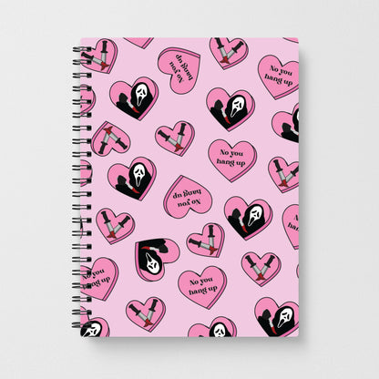 No You Hang Up Love Hearts Notebook