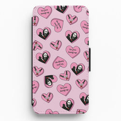 No You Hang Up Love Hearts Flip / Wallet Phone Case