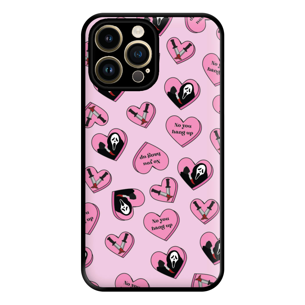 No You Hang Up Love Hearts Phone Case for iPhone 14 Pro Max