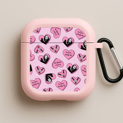 No You Hang Up Love Hearts Pink AirPods Case