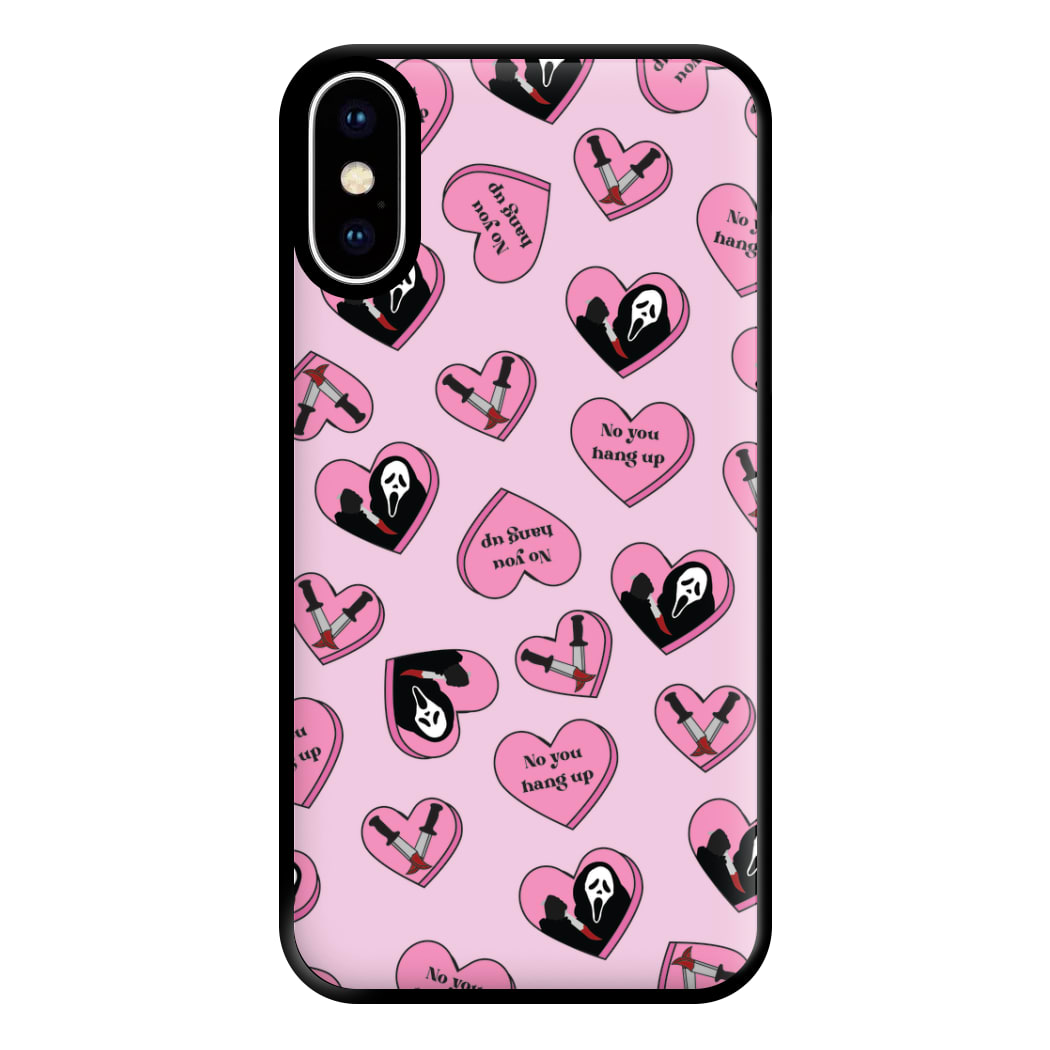 No You Hang Up Love Hearts Phone Case for iPhone XS Max