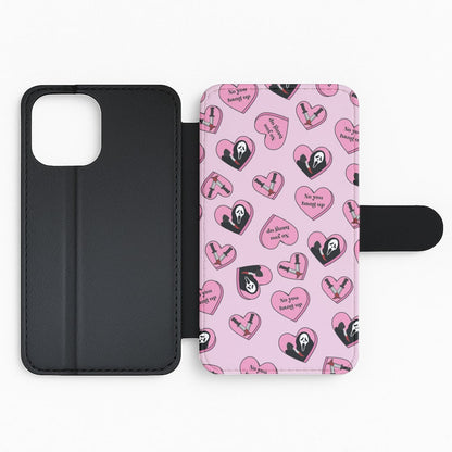 No You Hang Up Love Hearts Flip Phone Case