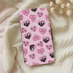 No You Hang Up Love Hearts Wallet Phone Case