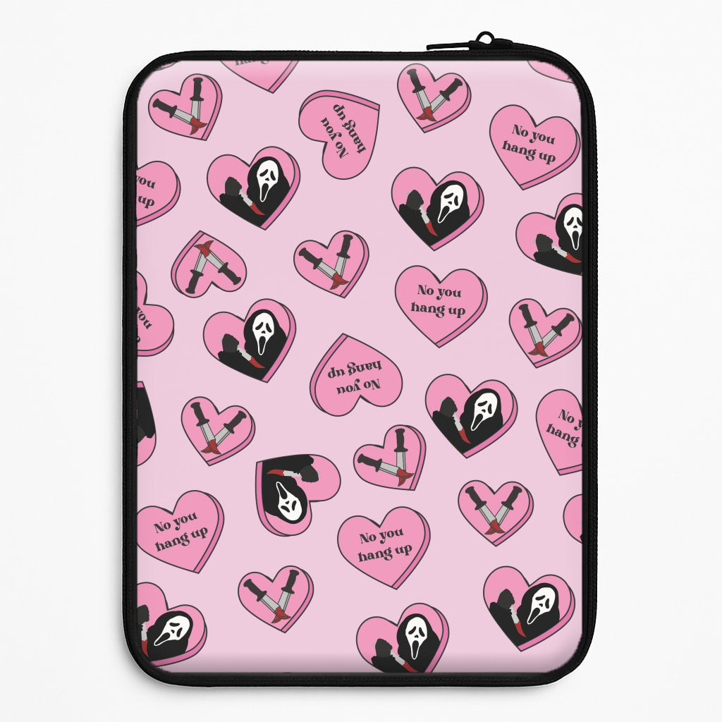 No You Hang Up Love Hearts Laptop Sleeve