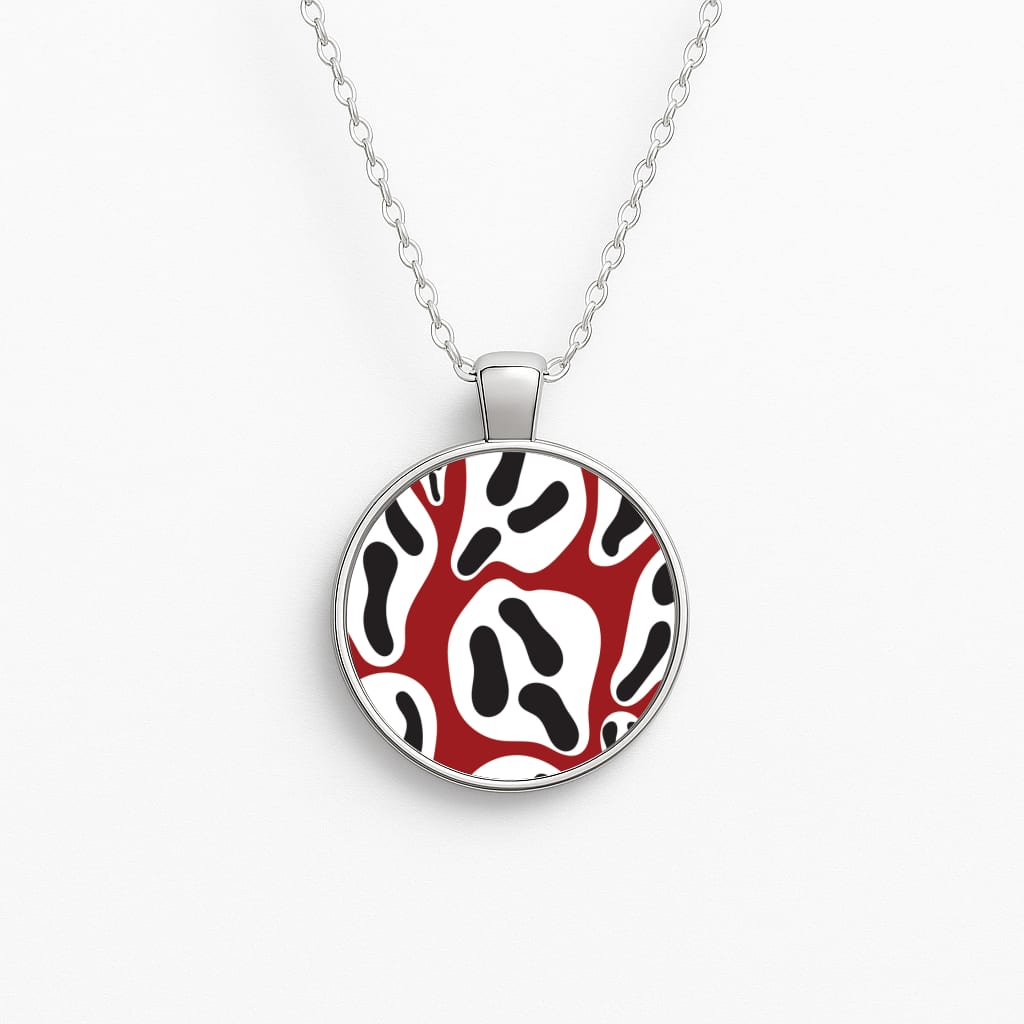 Ghost Face Circle Necklace