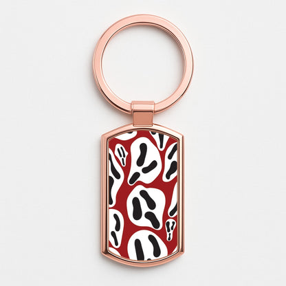 Ghost Face Rose Gold Keyring