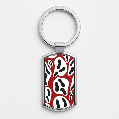 Ghost Face Silver Keyring