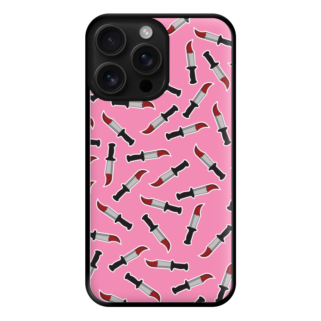 Bloody Knife Pattern Phone Case for iPhone 16 Pro Max