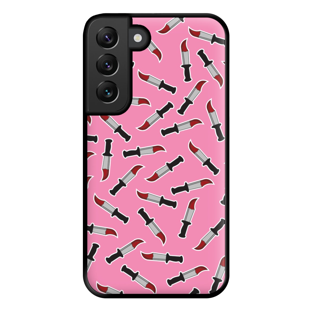 Bloody Knife Pattern Phone Case for Galaxy S22 Plus