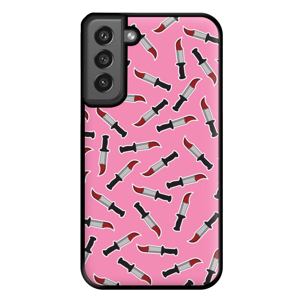 Bloody Knife Pattern Phone Case for Galaxy S21FE