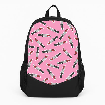 Bloody Knife Pattern Large Backpack