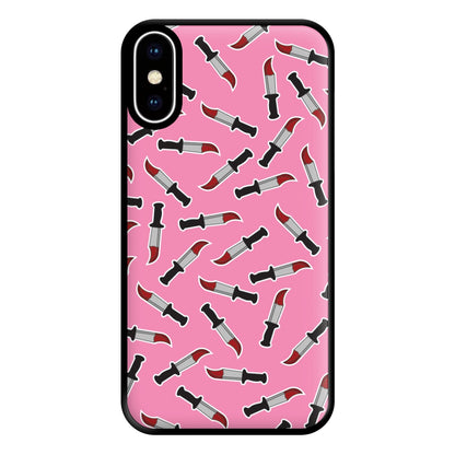 Bloody Knife Pattern Phone Case for iPhone XS Max