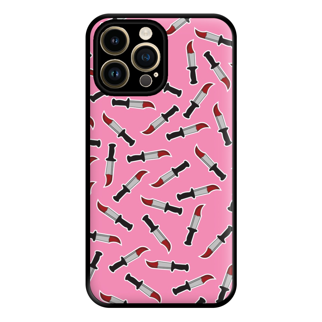 Bloody Knife Pattern Phone Case for iPhone 14 Pro Max