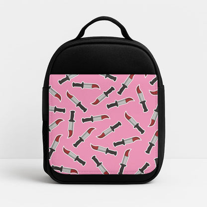 Bloody Knife Pattern Insulated Lunchbox