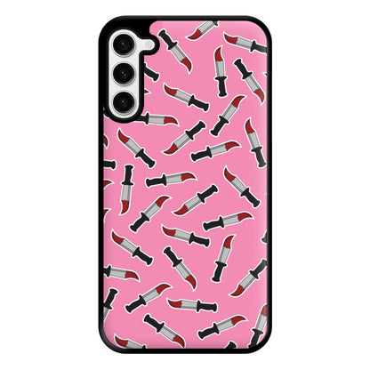 Bloody Knife Pattern Phone Case for Galaxy S23 Plus