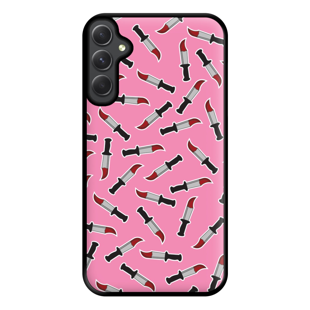 Bloody Knife Pattern Phone Case for Galaxy A54