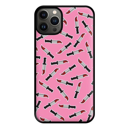 Bloody Knife Pattern Phone Case for iPhone 13