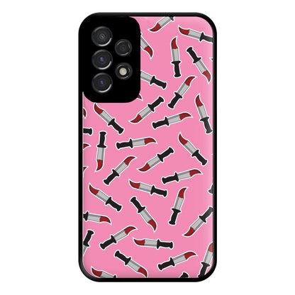 Bloody Knife Pattern Phone Case for Galaxy A53