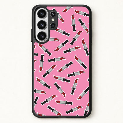 Bloody Knife Pattern Phone Case for Galaxy S26 Ultra