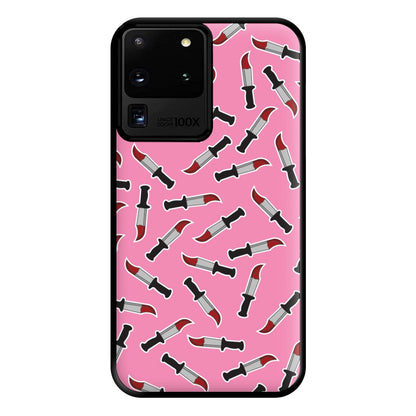 Bloody Knife Pattern Phone Case for Galaxy S20 Ultra