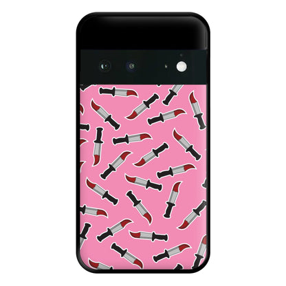 Bloody Knife Pattern Phone Case for Google Pixel 6a