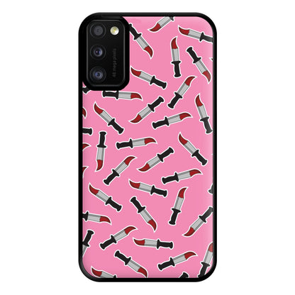 Bloody Knife Pattern Phone Case for Galaxy A41