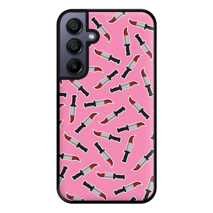 Bloody Knife Pattern Phone Case for Galaxy A15