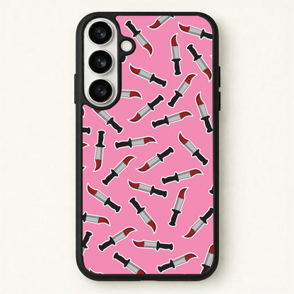 Bloody Knife Pattern Phone Case for Galaxy S26 Plus