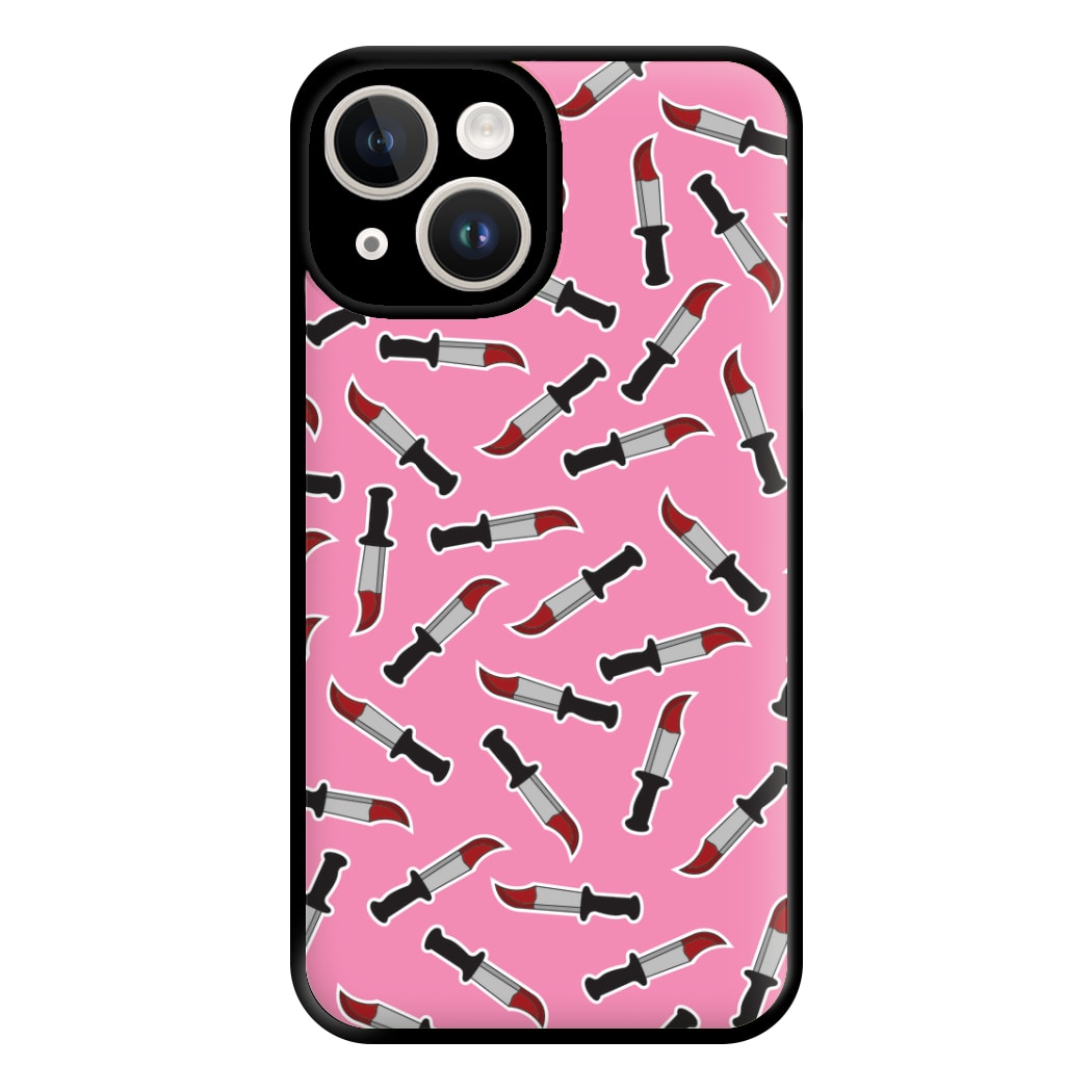 Bloody Knife Pattern Phone Case for iPhone 14