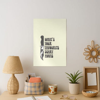 What's Your Favourite Scary Movie Trippy Art Print