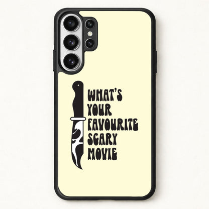 What's Your Favourite Scary Movie Trippy Phone Case for Galaxy S26 Ultra