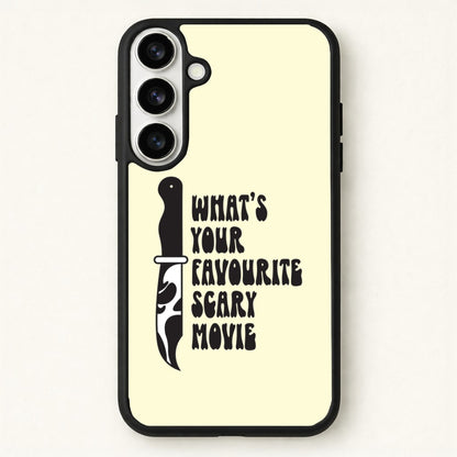 What's Your Favourite Scary Movie Trippy Phone Case for Galaxy S26