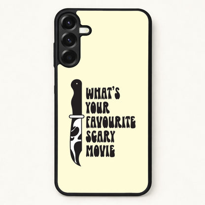 What's Your Favourite Scary Movie Trippy Phone Case for Galaxy A17