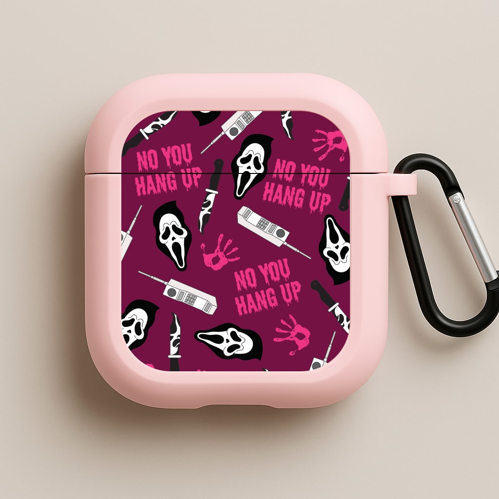 Scary Movie Props Patterm Pink AirPods Case