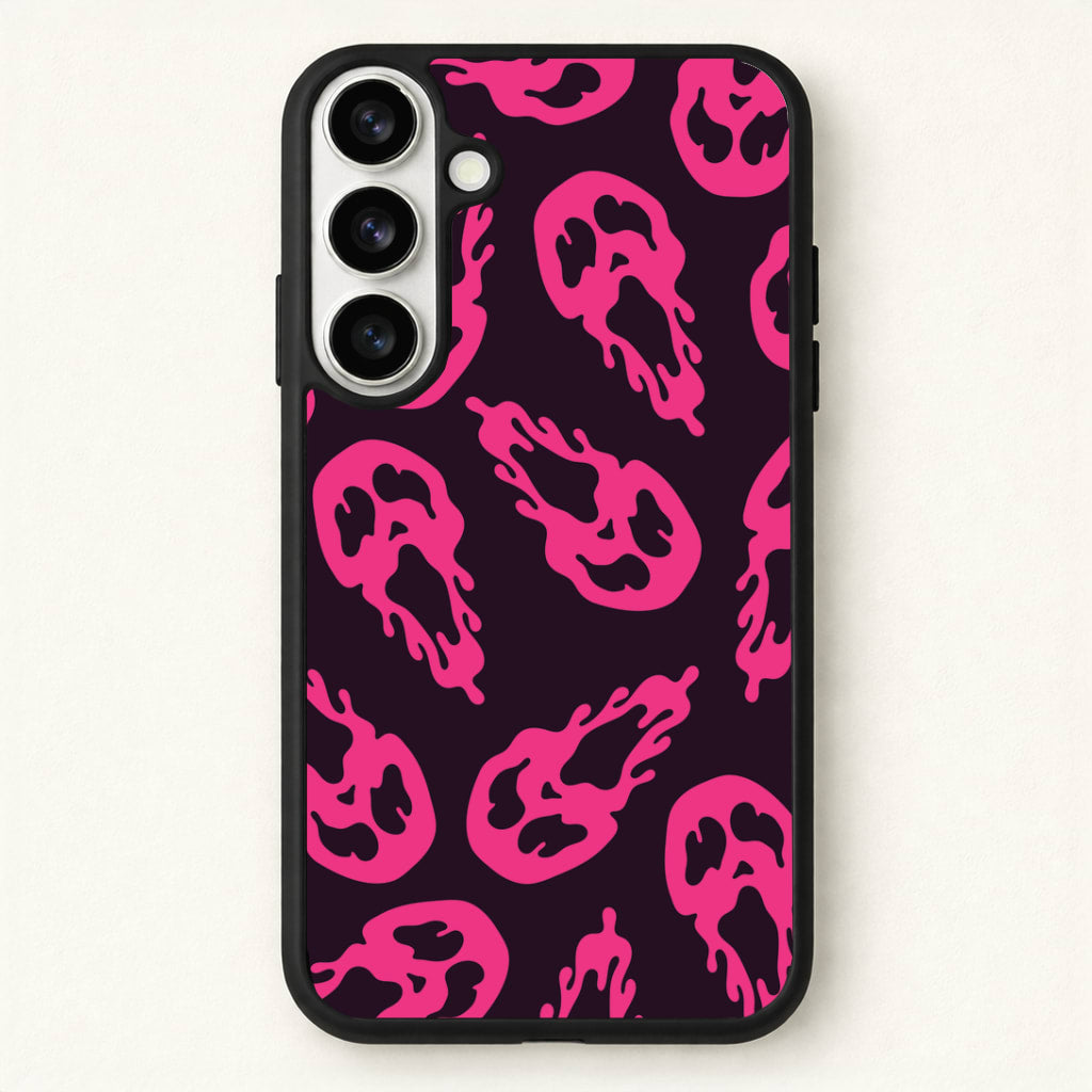 Trippy Ghost Face Pattern Phone Case for Galaxy S26
