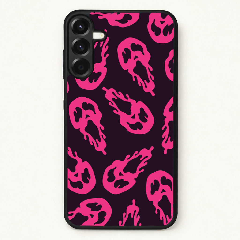 Trippy Ghost Face Pattern Phone Case for Galaxy A57