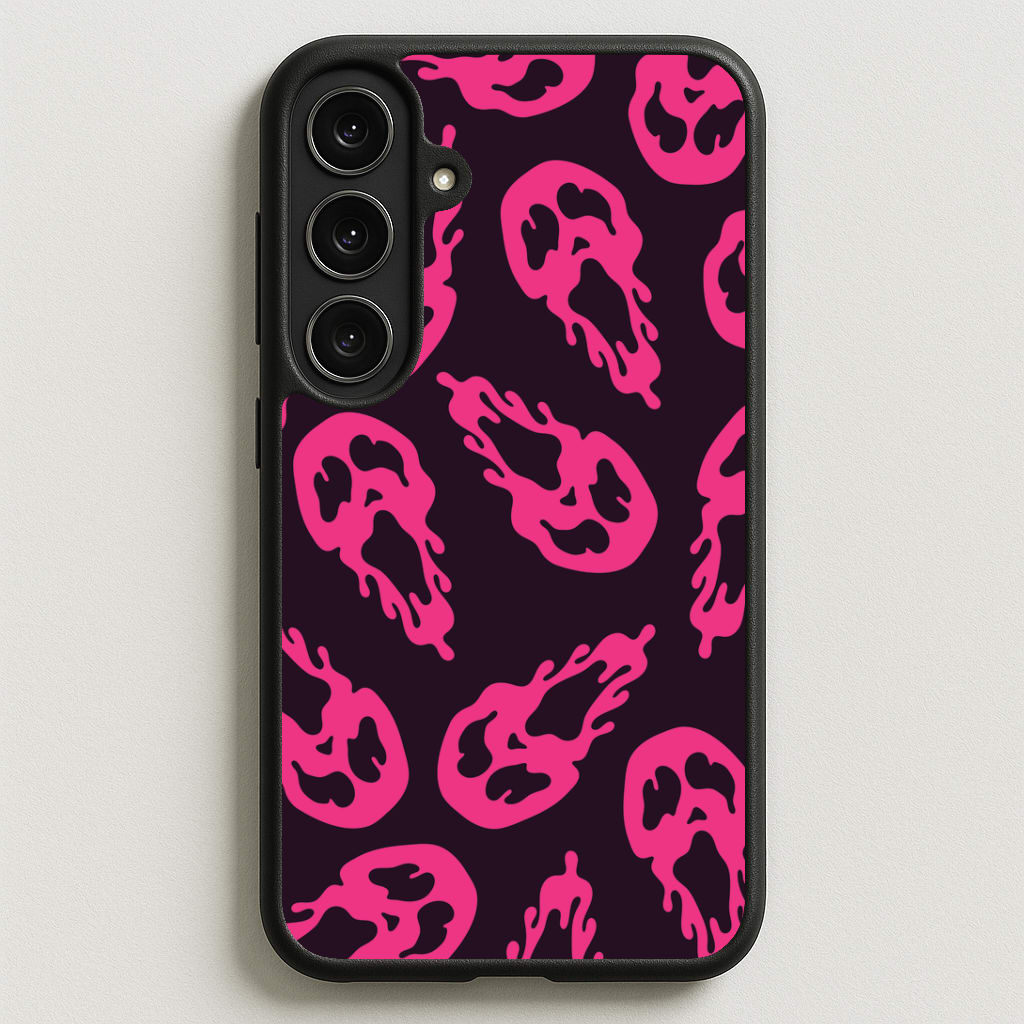 Trippy Ghost Face Pattern Phone Case for Galaxy S25FE