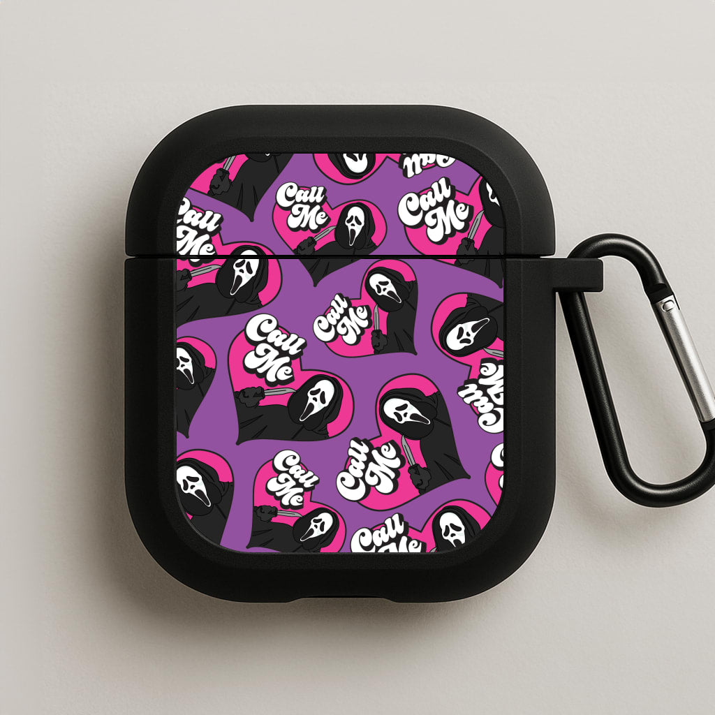 Call Me Heart Pattern AirPods Case