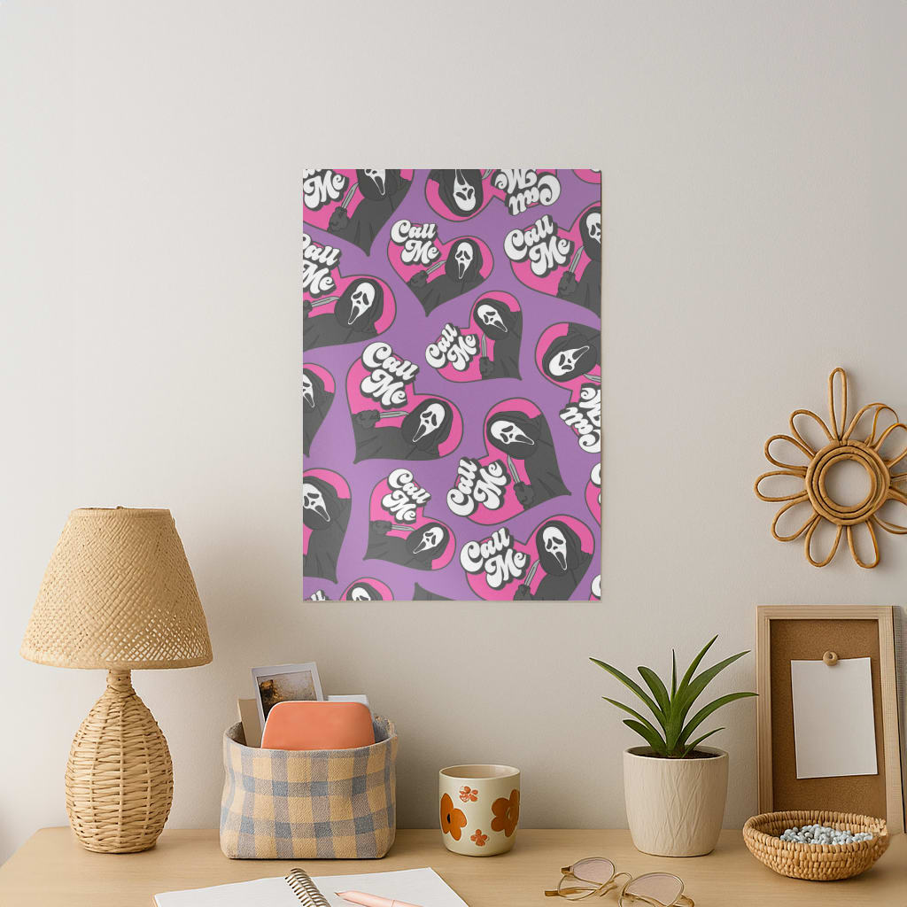 Call Me Heart Pattern Art Print
