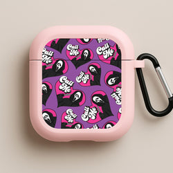 Call Me Heart Pattern Pink AirPods Case