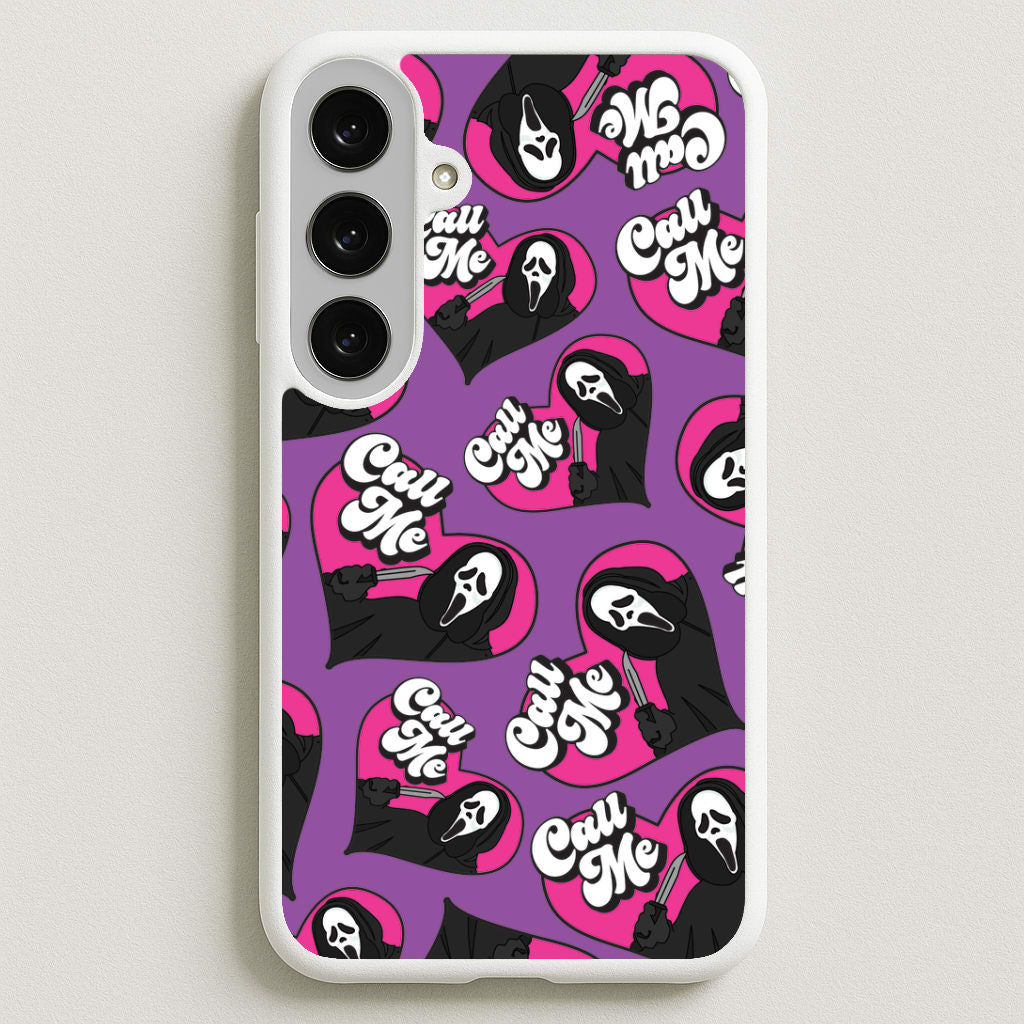 Call Me Heart Pattern Phone Case for Galaxy S25FE