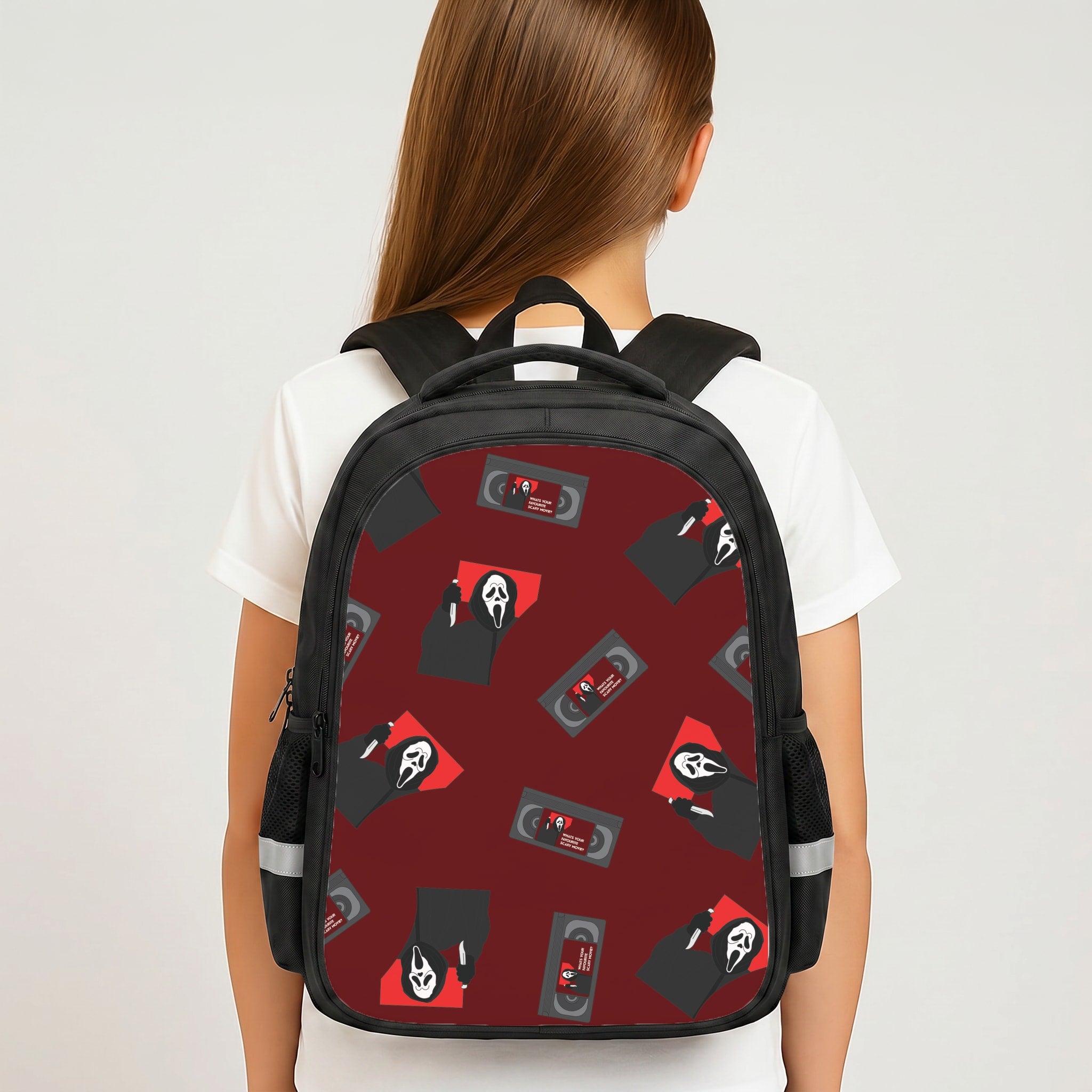 VHS & Ghostface Pattern Backpack