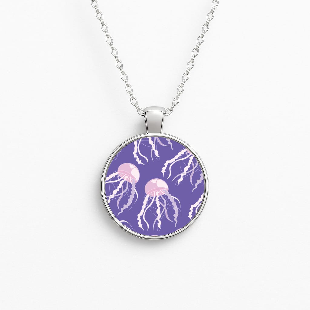 Jellyfish Pattern - Sealife Circle Necklace