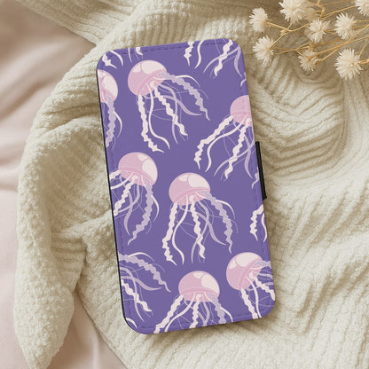 Jellyfish Pattern - Sealife Wallet Phone Case