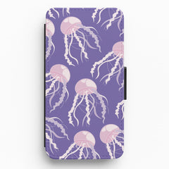 Jellyfish Pattern - Sealife Flip / Wallet Phone Case