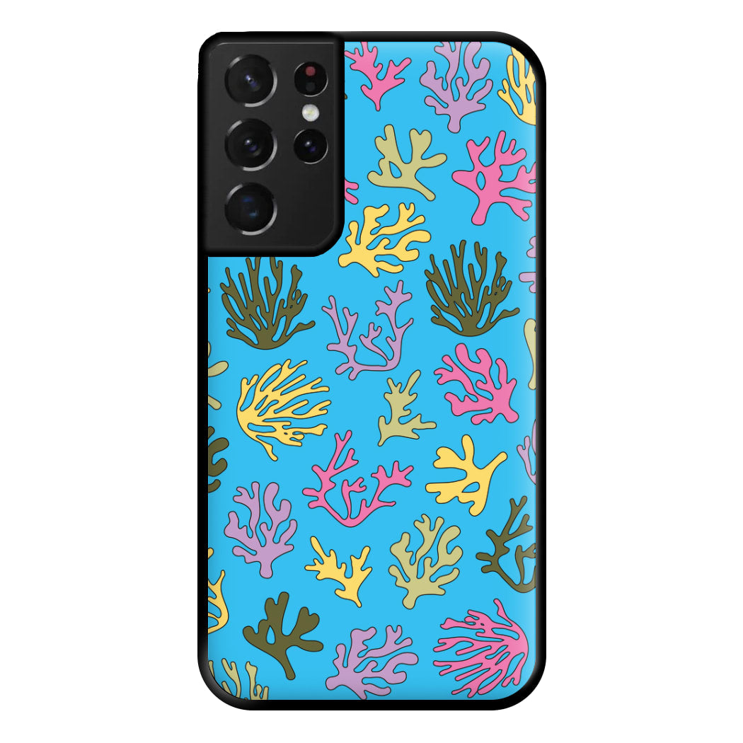 Coral Pattern - Sealife Phone Case for Galaxy S21 Ultra