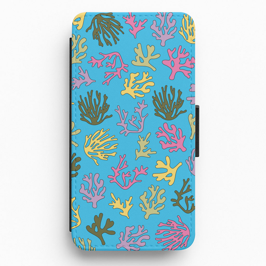 Coral Pattern - Sealife Flip / Wallet Phone Case