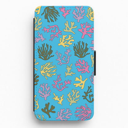 Coral Pattern - Sealife Flip / Wallet Phone Case