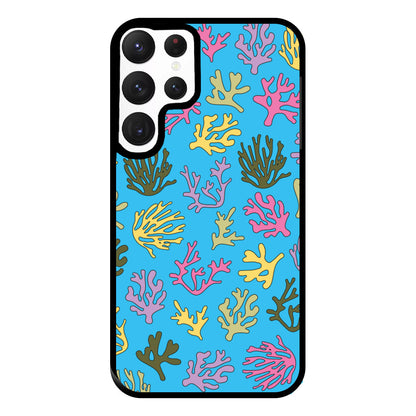 Coral Pattern - Sealife Phone Case for Galaxy S22 Ultra